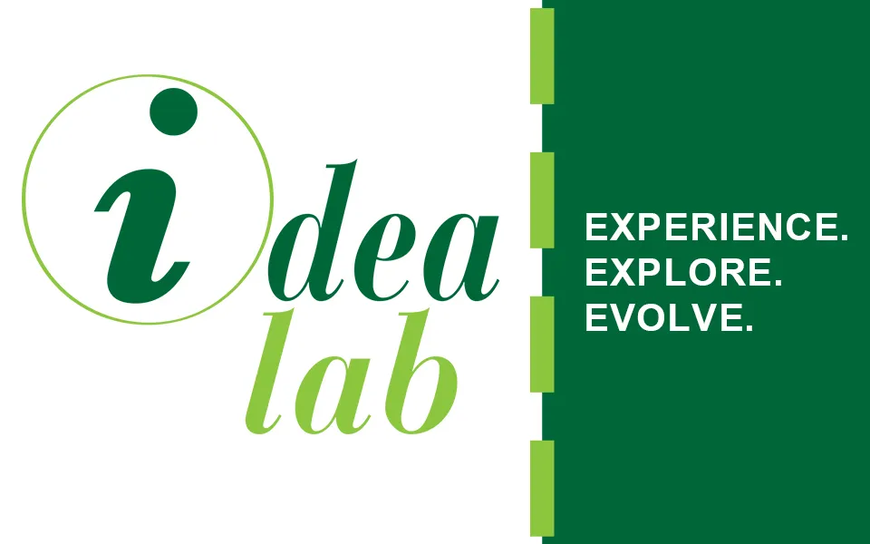 Idea Lab Logo that says experience, explore, evolve