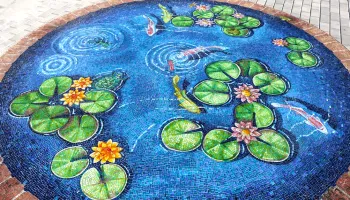 Image of Mosaic Pond at the Mansion at Tuckahoe.