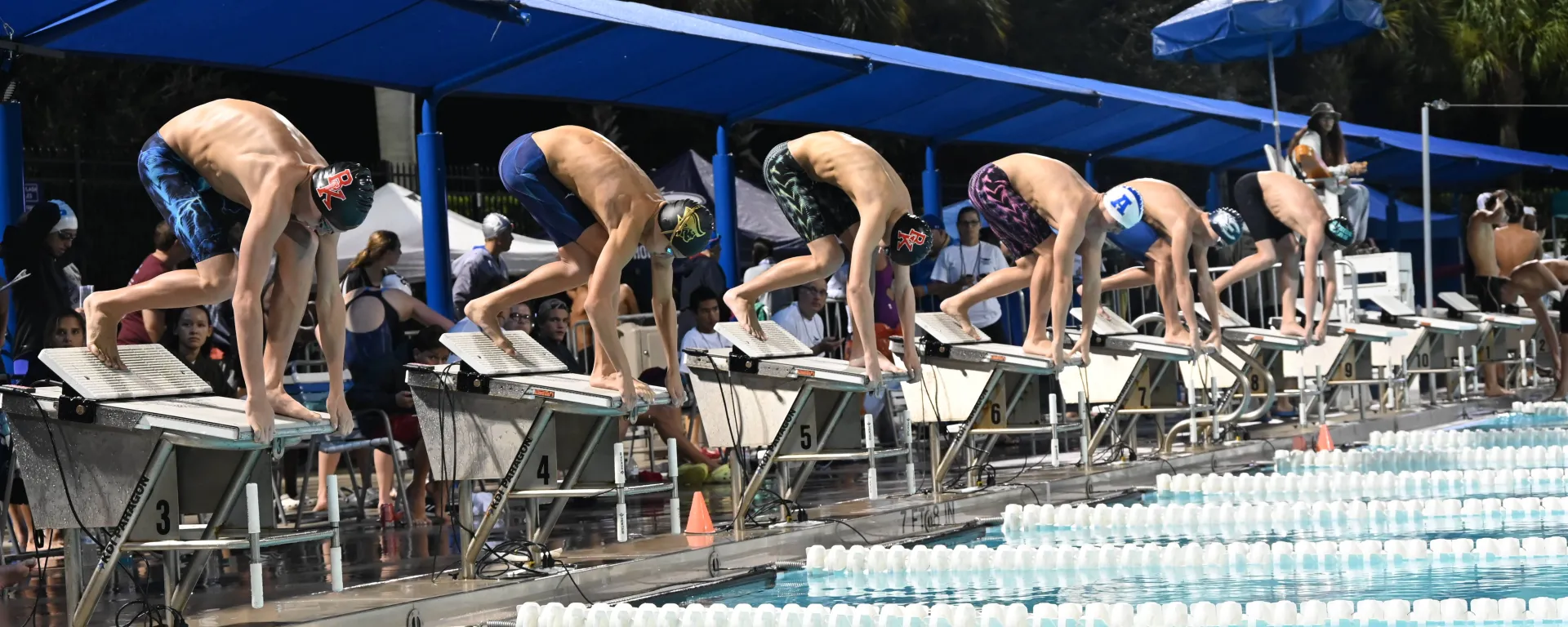 Image of swimmers competing at Sailfish Splash Waterpark